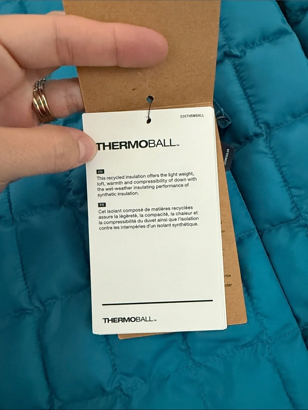 The North Face Men’s Thermal Insulated Jacket digital steel Blue Quilted Medium